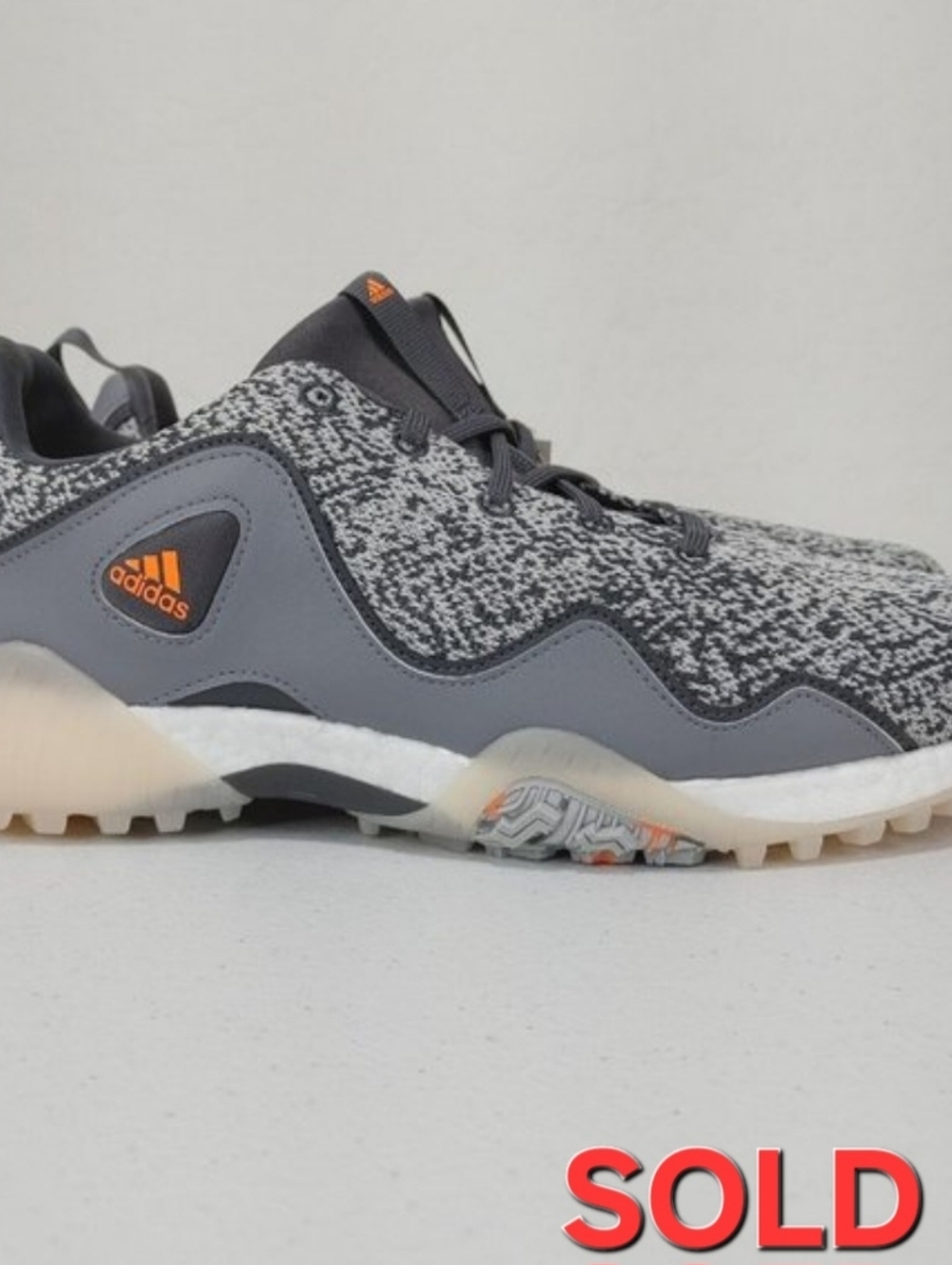 Adidas CodeChaos 21 Golf Shoes - Grey Five / Scream Orange / Grey Size 10